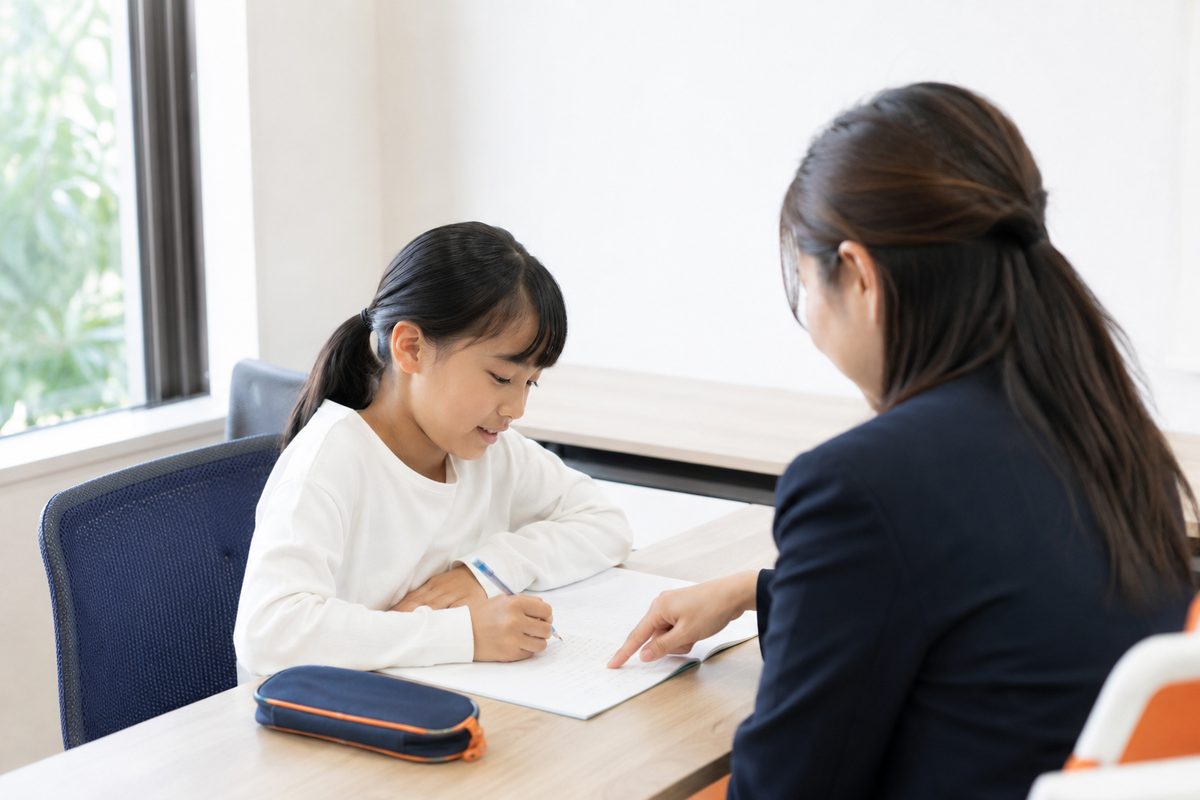 小学生の個別指導の様子